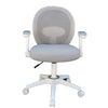 Rolling Task Chair w Flip Arms | Grey Mesh | Fabric Seat | White BM344454