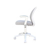 Rolling Task Chair w Flip Arms | Grey Mesh | Fabric Seat | White BM344454