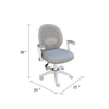 Rolling Task Chair w Flip Arms | Grey Mesh | Fabric Seat | White BM344454