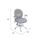 Rolling Task Chair w Flip Arms | Grey Mesh | Fabric Seat | White BM344454