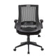 Rolling Task Chair w Flip Arms | Black Mesh | Spring Tilt Mechanism BM344455