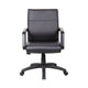 Rolling Executive Armchair | Black Faux Leather | Lumbar Support | Swivel BM344456