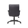 Rolling Executive Armchair | Black Faux Leather | Lumbar Support | Swivel BM344456