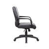 Rolling Executive Armchair | Black Faux Leather | Lumbar Support | Swivel BM344456
