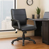 Rolling Executive Armchair | Black Faux Leather | Lumbar Support | Swivel BM344456