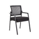 Akon Guest Armchair | Black Mesh | Steel Frame | Fixed Arm Design BM344457