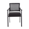Akon Guest Armchair | Black Mesh | Steel Frame | Fixed Arm Design BM344457