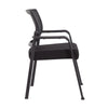 Akon Guest Armchair | Black Mesh | Steel Frame | Fixed Arm Design BM344457