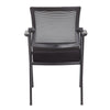 Akon Guest Armchair | Black Mesh | Steel Frame | Fixed Arm Design BM344457