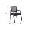 Akon Guest Armchair | Black Mesh | Steel Frame | Fixed Arm Design BM344457