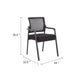 Akon Guest Armchair | Black Mesh | Steel Frame | Fixed Arm Design BM344457