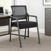 Akon Guest Armchair | Black Mesh | Steel Frame | Fixed Arm Design BM344457