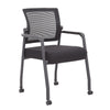 Akon Guest Armchair | Black Mesh | Steel Frame | Smooth-Roll Casters BM344458