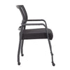 Akon Guest Armchair | Black Mesh | Steel Frame | Smooth-Roll Casters BM344458
