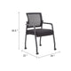 Akon Guest Armchair | Black Mesh | Steel Frame | Smooth-Roll Casters BM344458