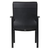 Guest Armchair | Black Faux Leather | Steel Frame | Anti-Wobble Glides BM344459
