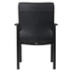Guest Armchair | Black Faux Leather | Steel Frame | Anti-Wobble Glides BM344459