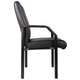 Guest Armchair | Black Faux Leather | Steel Frame | Anti-Wobble Glides BM344459