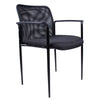 Vayu Guest Armchair | Black Mesh | Steel Frame | Stackable up to Four BM344460