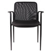 Vayu Guest Armchair | Black Mesh | Steel Frame | Stackable up to Four BM344460