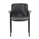 Vayu Guest Armchair | Black Mesh & Vinyl | Stackable Steel Frame BM344461