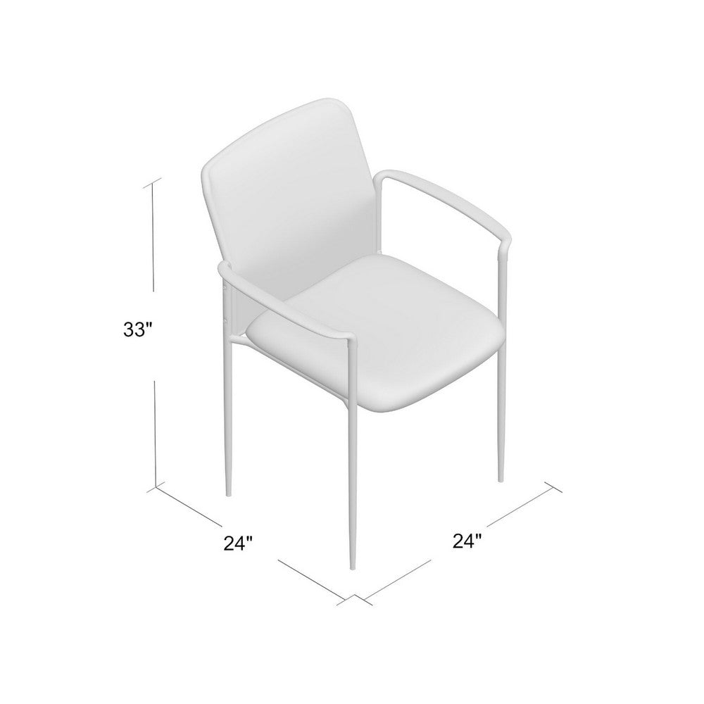 Vayu Guest Armchair | Black Mesh & Vinyl | Stackable Steel Frame BM344461