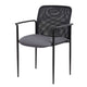 Vayu Stackable Guest Armchair | Gray Mesh | Steel Frame Fixed Arms BM344462