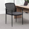 Vayu Stackable Guest Armchair | Gray Mesh | Steel Frame Fixed Arms BM344462