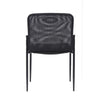 Vayu Stackable Guest Chair | Black Mesh | Soft Crepe Fabric BM344464