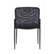 Vayu Stackable Guest Chair | Black Mesh | Soft Crepe Fabric BM344464