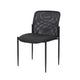 Vayu Stackable Guest Chair | Black Mesh | Soft Crepe Fabric BM344464