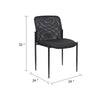 Vayu Stackable Guest Chair | Black Mesh | Soft Crepe Fabric BM344464