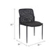 Vayu Stackable Guest Chair | Black Mesh | Soft Crepe Fabric BM344464