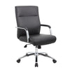 Megh Rolling Executive Conference Chair | Black Vinyl | Spring Tilt BM344465