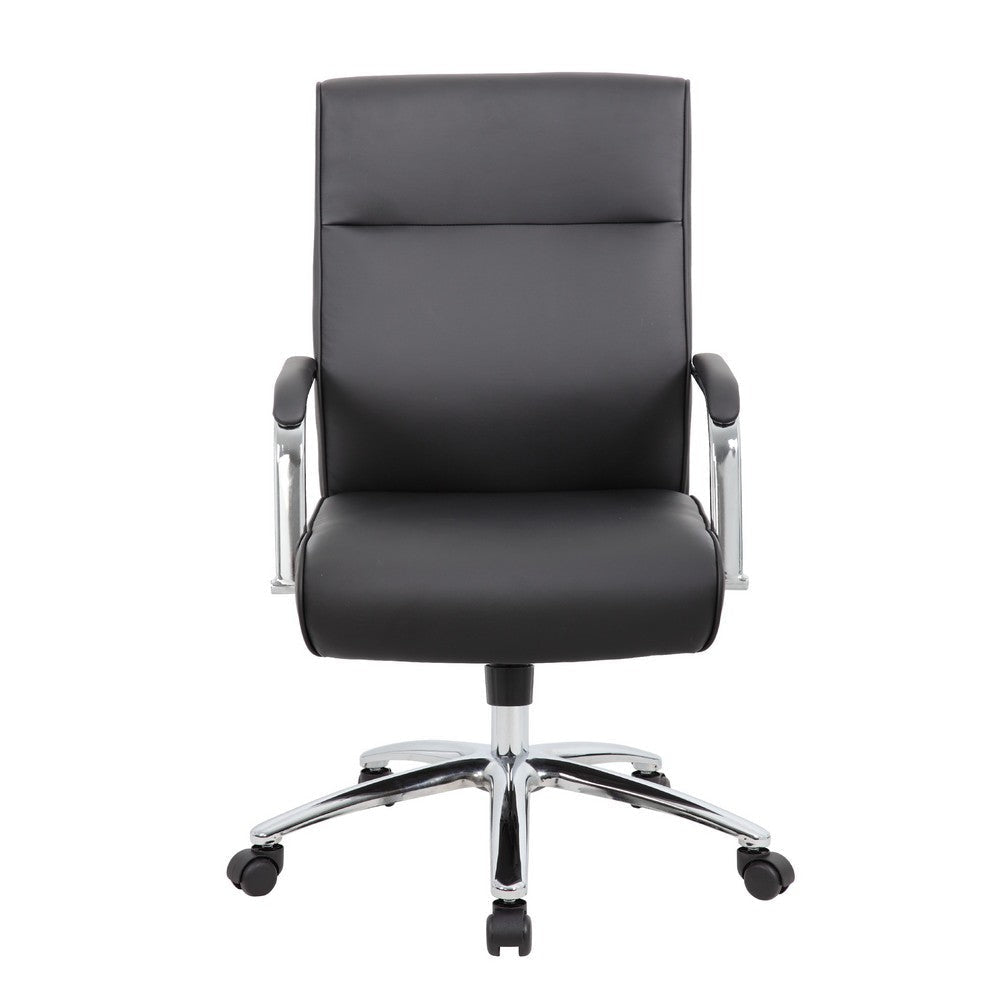 Megh Rolling Executive Conference Chair | Black Vinyl | Spring Tilt BM344465