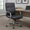 Megh Rolling Executive Conference Chair | Black Vinyl | Spring Tilt BM344465