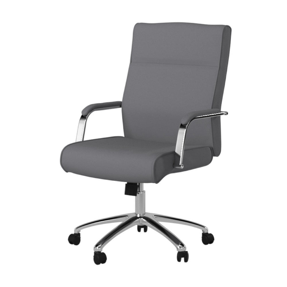 Megh Rolling Executive Conference Chair | Gray Vinyl | Lumbar Support BM344466