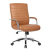 Megh Rolling Executive Conference Chair | Caramel Vinyl | Spring Tilt BM344467