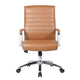 Megh Rolling Executive Conference Chair | Caramel Vinyl | Spring Tilt BM344467