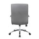 Megh Rolling Executive Conference Chair | Gray Vinyl | Chrome Base BM344468