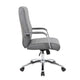 Megh Rolling Executive Conference Chair | Gray Vinyl | Chrome Base BM344468