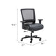 Heavy Duty Office Chair | Black Mesh & Faux Leather | 400lbs Capacity BM344469