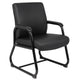 Guest Armchair | Black Antimicrobial Vinyl | Sled Base Frame BM344470