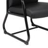 Guest Armchair | Black Antimicrobial Vinyl | Sled Base Frame BM344470
