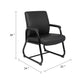 Guest Armchair | Black Antimicrobial Vinyl | Sled Base Frame BM344470