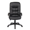 Mala High Back Office Chair | Black Faux Leather | Spring Tilt Mechanism BM344471