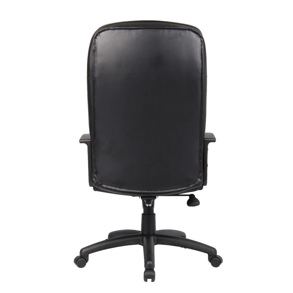 Mala High Back Office Chair | Black Faux Leather | Spring Tilt Mechanism BM344471