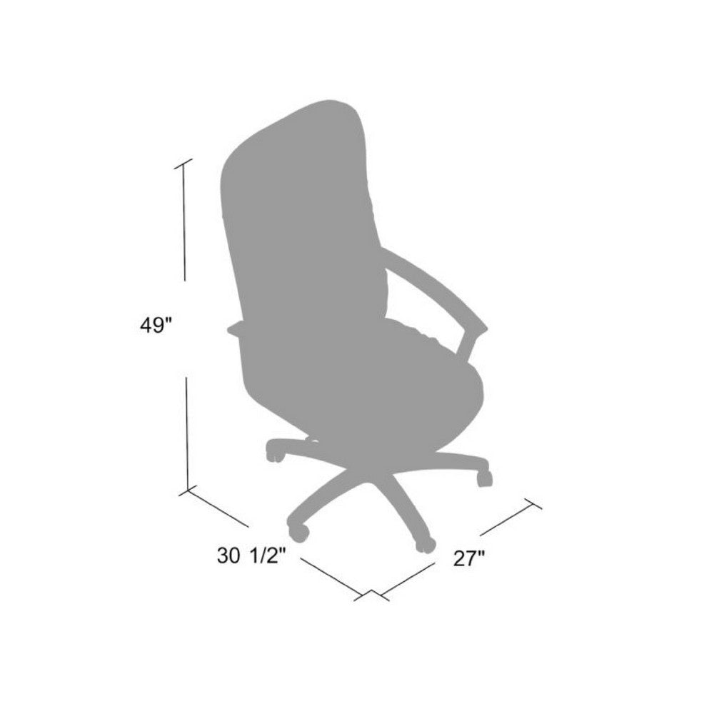 Mala High Back Office Chair | Black Faux Leather | Spring Tilt Mechanism BM344471