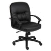 Mala Mid Back Office Chair | Black Faux Leather | Rolling Base | Tilt Lock BM344473