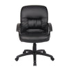 Mala Mid Back Office Chair | Black Faux Leather | Rolling Base | Tilt Lock BM344473